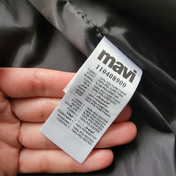 Mavi Black Faux Leather Jacket, S - Picture 5 of 10